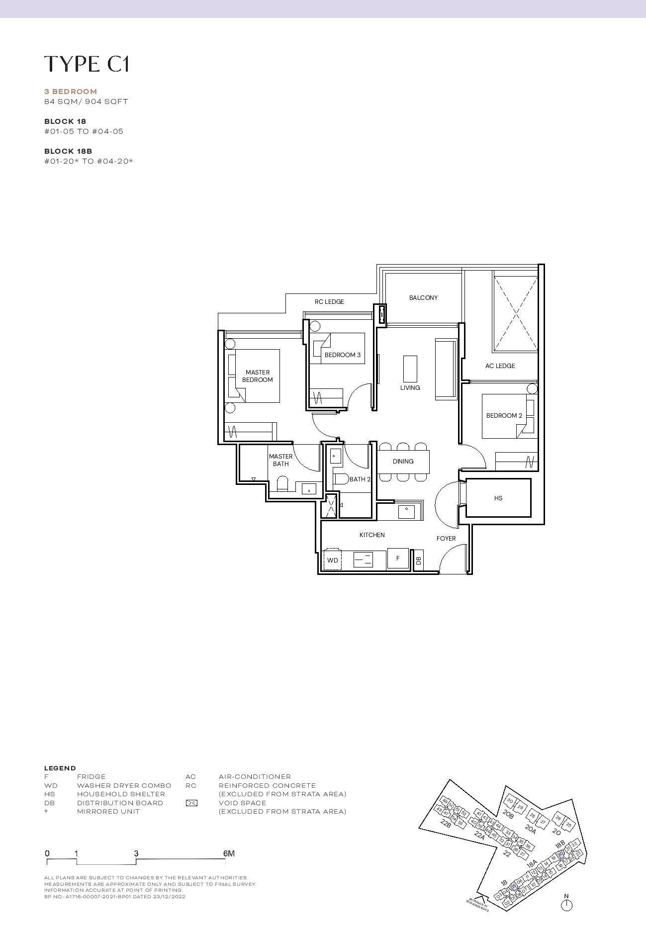 Terra Hill Floor Plan 3 Bedroom 1